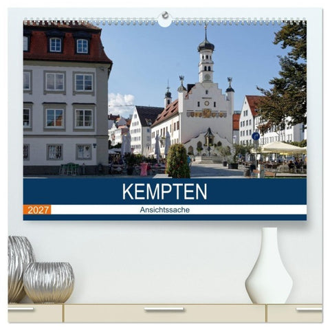 Kempten - Ansichtssache (hochwertiger Premium Wandkalender 2027 DIN A2 quer), Kunstdruck in Hochglanz