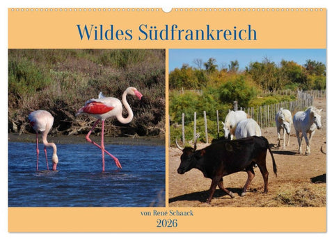 Wildes Südfrankreich (Wandkalender 2026 DIN A2 quer), CALVENDO Monatskalender