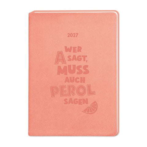 Terminplaner Lederlook 2027 Peach