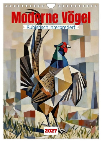 Moderne Vögel (Wandkalender 2027 DIN A4 hoch), CALVENDO Monatskalender
