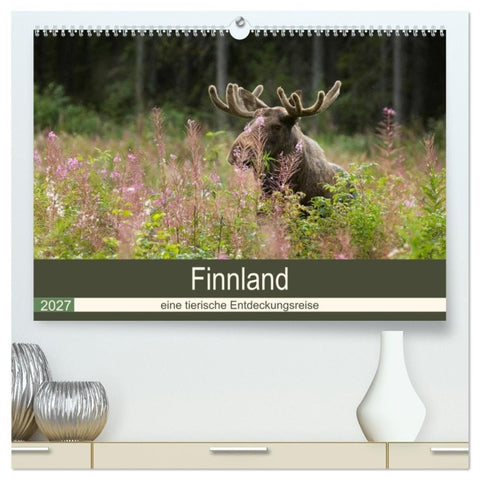 Finnland: eine tierische Entdeckungsreise (hochwertiger Premium Wandkalender 2027 DIN A2 quer), Kunstdruck in Hochglanz