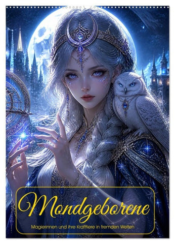 Mondgeborene (Wandkalender 2027 DIN A2 hoch), CALVENDO Monatskalender