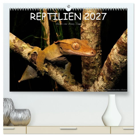 REPTILIEN (hochwertiger Premium Wandkalender 2027 DIN A2 quer), Kunstdruck in Hochglanz