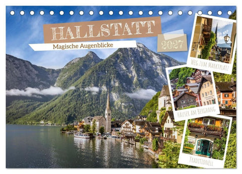 Hallstatt - Magische Augenblicke (Tischkalender 2027 DIN A5 quer), CALVENDO Monatskalender