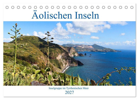 Äolische Inseln (Tischkalender 2027 DIN A5 quer), CALVENDO Monatskalender