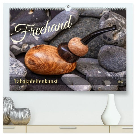 Tabakpfeifenkunst (hochwertiger Premium Wandkalender 2027 DIN A2 quer), Kunstdruck in Hochglanz