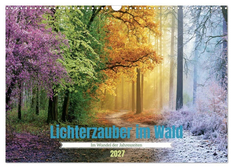 Lichterzauber im Wald (Wandkalender 2027 DIN A3 quer), CALVENDO Monatskalender