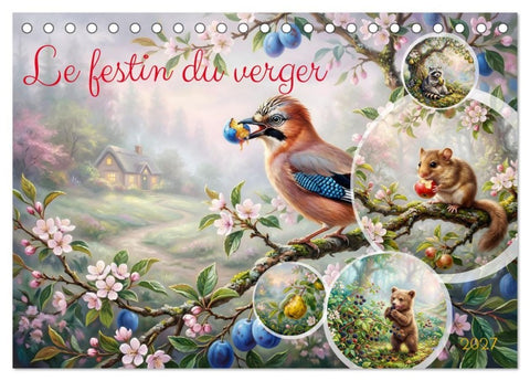 Le festin du verger (Calendrier de bureau 2027 DIN A5 vertical), CALVENDO calendrier mensuel