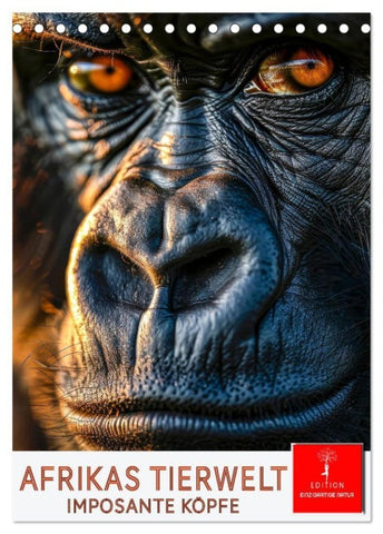 Afrikas Tierwelt - imposante Köpfe (Tischkalender 2027 DIN A5 hoch), CALVENDO Monatskalender