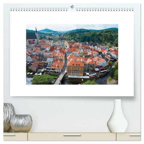 Ceský Krumlov - Böhmisch Krumau (hochwertiger Premium Wandkalender 2027 DIN A2 quer), Kunstdruck in Hochglanz