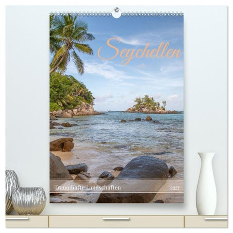 Seychellen -Traumhafte Landschaften (hochwertiger Premium Wandkalender 2027 DIN A2 hoch), Kunstdruck in Hochglanz