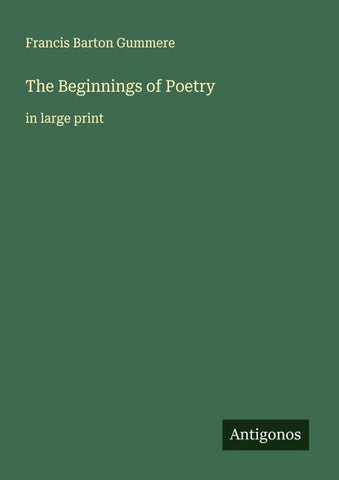 The Beginnings of Poetry