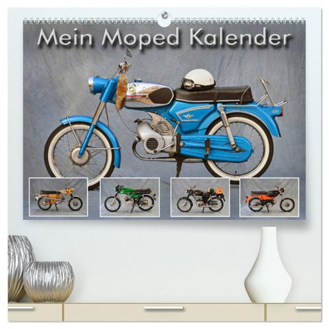 Mein Moped Kalender (hochwertiger Premium Wandkalender 2027 DIN A2 quer), Kunstdruck in Hochglanz