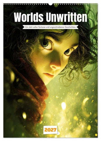 Worlds Unwritten (Wandkalender 2027 DIN A2 hoch), CALVENDO Monatskalender
