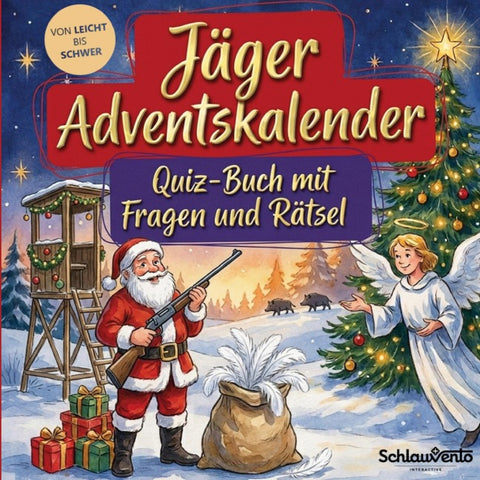 Jäger-Adventskalender: Quiz-Buch mit Fragen und Rätsel