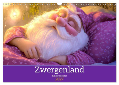 Zwergenland - Kinderkalender (Wandkalender 2027 DIN A3 quer), CALVENDO Monatskalender
