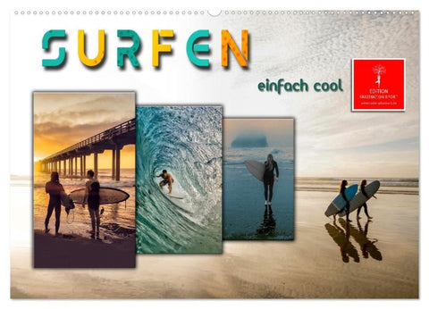 Surfen - einfach cool (Wandkalender 2027 DIN A2 quer), CALVENDO Monatskalender