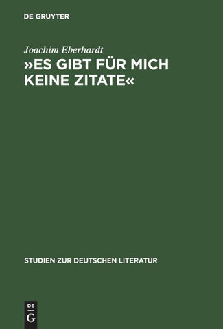 »Es gibt für mich keine Zitate«
