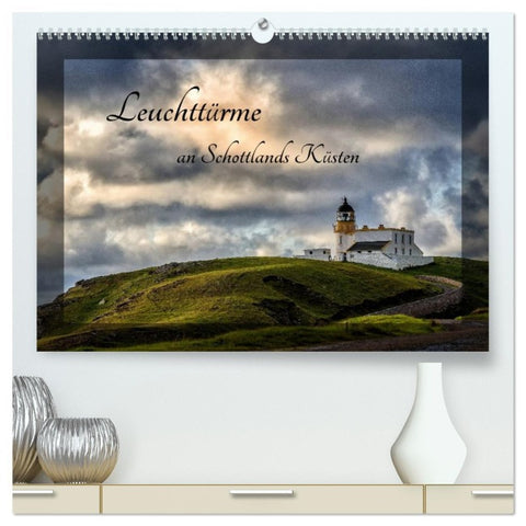 Leuchttürme an Schottlands Küsten (hochwertiger Premium Wandkalender 2026 DIN A2 quer), Kunstdruck in Hochglanz