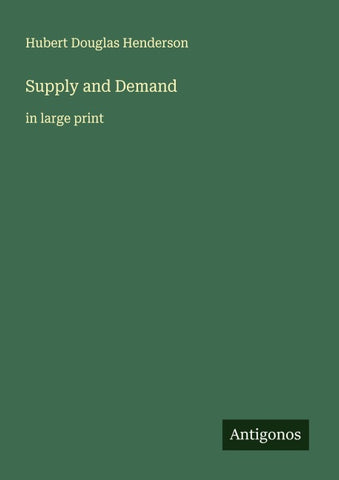 Supply and Demand