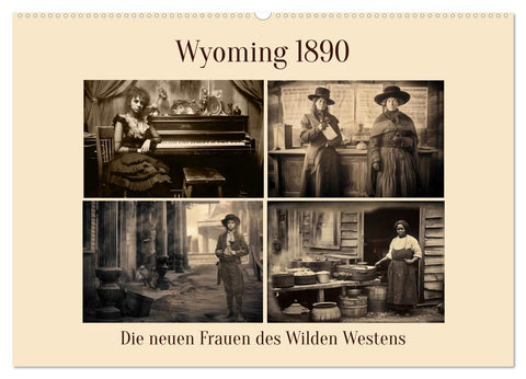 Wyoming 1890 (Wandkalender 2027 DIN A2 quer), CALVENDO Monatskalender