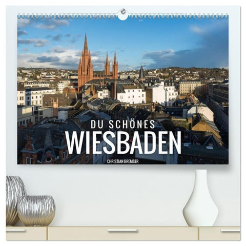 Du schönes Wiesbaden (hochwertiger Premium Wandkalender 2027 DIN A2 quer), Kunstdruck in Hochglanz