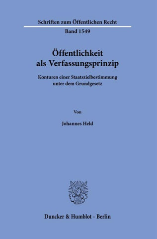 Öffentlichkeit als Verfassungsprinzip