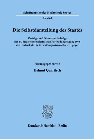 Die Selbstdarstellung des Staates.