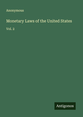 Monetary Laws of the United States