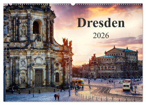 Dresden 2026 / Geburtstagskalender (Wandkalender 2026 DIN A2 quer), CALVENDO Monatskalender