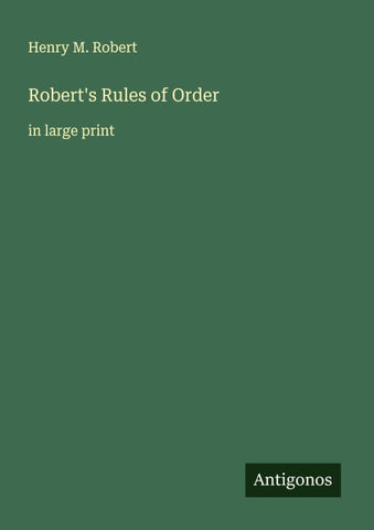Robert's Rules of Order