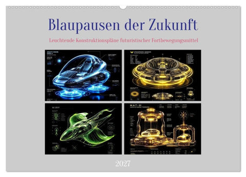 Blaupausen der Zukunft (Wandkalender 2027 DIN A2 quer), CALVENDO Monatskalender
