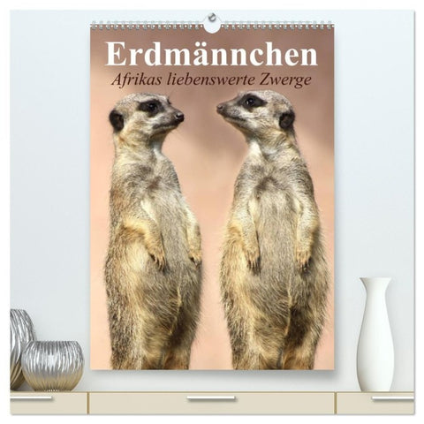 Erdmännchen - Afrikas liebenswerte Zwerge (hochwertiger Premium Wandkalender 2027 DIN A2 hoch), Kunstdruck in Hochglanz