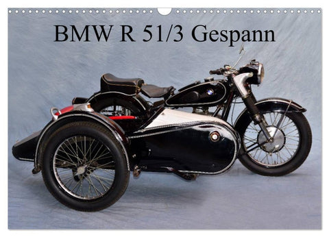 BMW R 51/3 Gespann (Wandkalender 2026 DIN A3 quer), CALVENDO Monatskalender