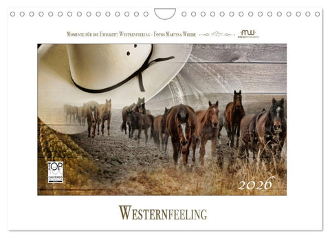 Western-Feeling (Wandkalender 2026 DIN A4 quer), CALVENDO Monatskalender