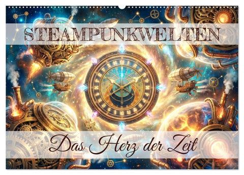 Steampunkwelten - Das Herz der Zeit (Wandkalender 2027 DIN A2 quer), CALVENDO Monatskalender