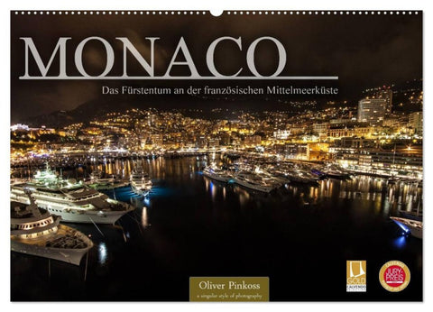 Monaco - Das Fürstentum an der französischen Mittelmeerküste (Wandkalender 2027 DIN A2 quer), CALVENDO Monatskalender