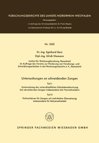 Untersuchungen an schneidenden Zangen