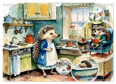 Bei Familie Igel (Wandkalender 2027 DIN A4 quer), CALVENDO Monatskalender
