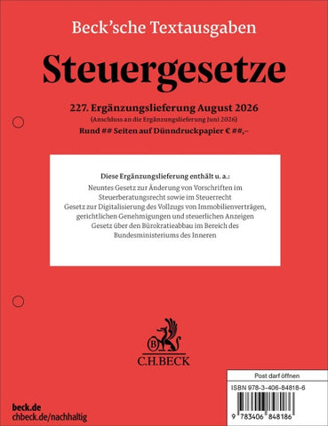 Steuergesetze 227. Ergänzungslieferung