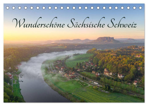 Wunderschöne Sächsische Schweiz (Tischkalender 2027 DIN A5 quer), CALVENDO Monatskalender