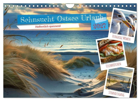 Sehnsucht Ostsee Urlaub (Wandkalender 2027 DIN A4 quer), CALVENDO Monatskalender