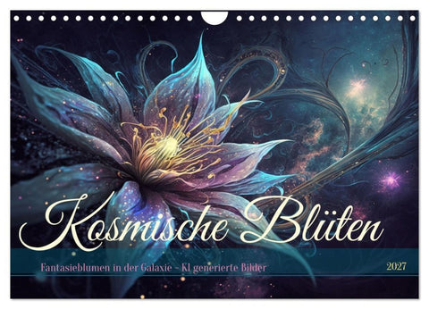 Kosmische Blüten (Wandkalender 2027 DIN A4 quer), CALVENDO Monatskalender