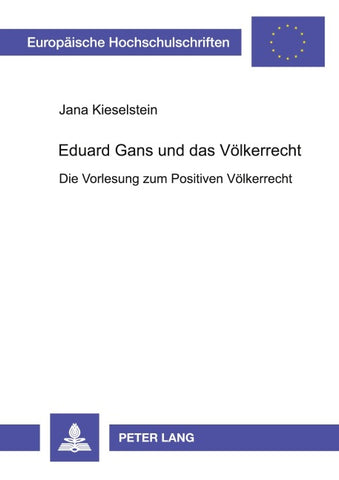 Eduard Gans und das Völkerrecht