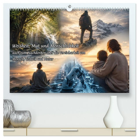 Weisheit, Mut und Menschlichkeit (hochwertiger Premium Wandkalender 2027 DIN A2 quer), Kunstdruck in Hochglanz
