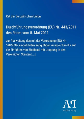 Durchführungsverordnung (EU) Nr. 443/2011 des Rates vom 5. Mai 2011