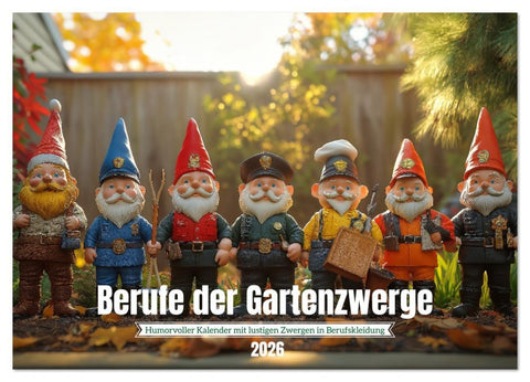 Berufe der Gartenzwerge (Wandkalender 2026 DIN A4 quer), CALVENDO Monatskalender