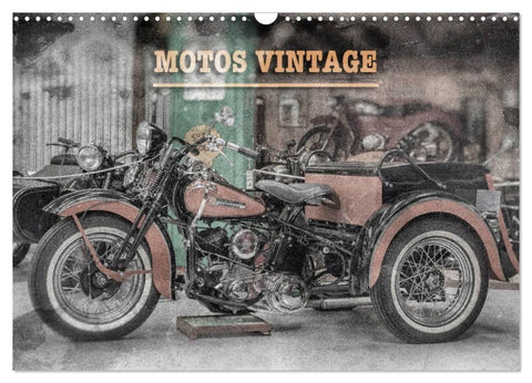 MOTOS VINTAGE (Calendrier mural 2027 DIN A3 vertical), CALVENDO calendrier mensuel