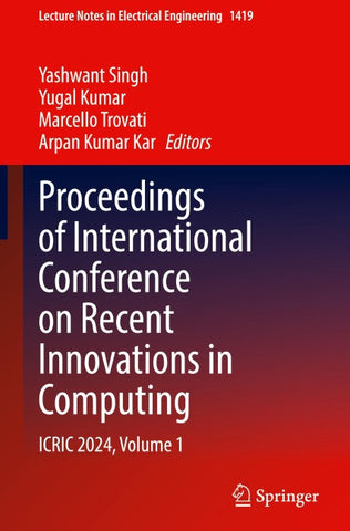 Proceedings of International Conference on Recent Innovations in Computing