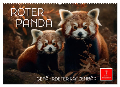 Roter Panda - gefährdeter Katzenbär (Wandkalender 2027 DIN A2 quer), CALVENDO Monatskalender